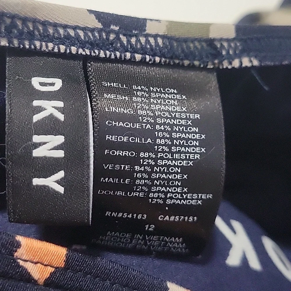 DKNY  Navy Leopard Print  One Piece Swimsuit 12